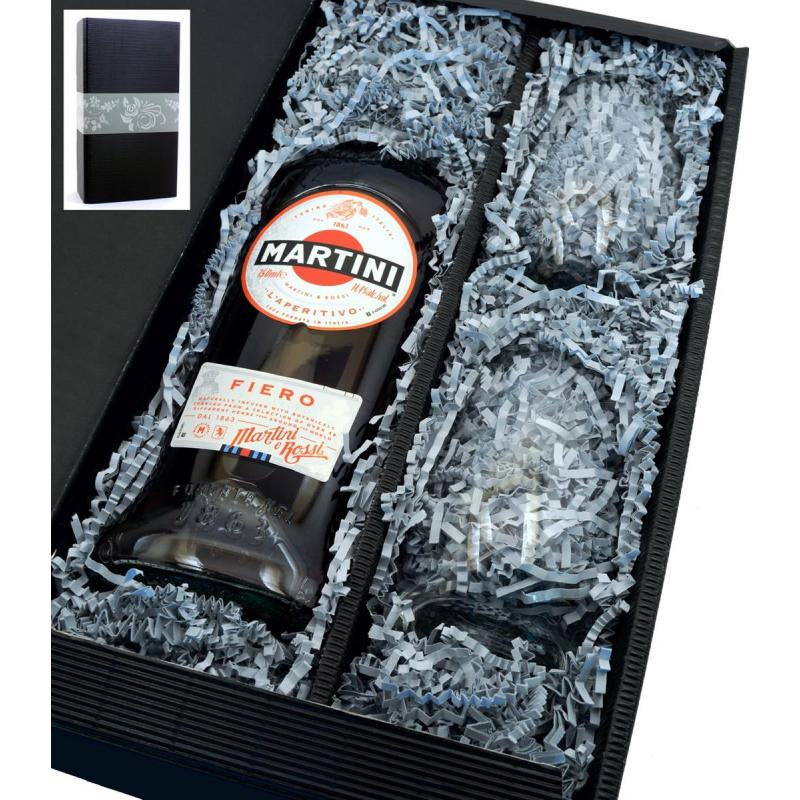 Martini Fiero in 14,4% 0,75l 2 Gläsern mit Geschenkkarton